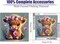 Adult Cow Flower Diamond Art Kits for Adults Cow Diamond Painting Full Round Drill Crafts Kit for Home Wall Decor Gift 12x12in